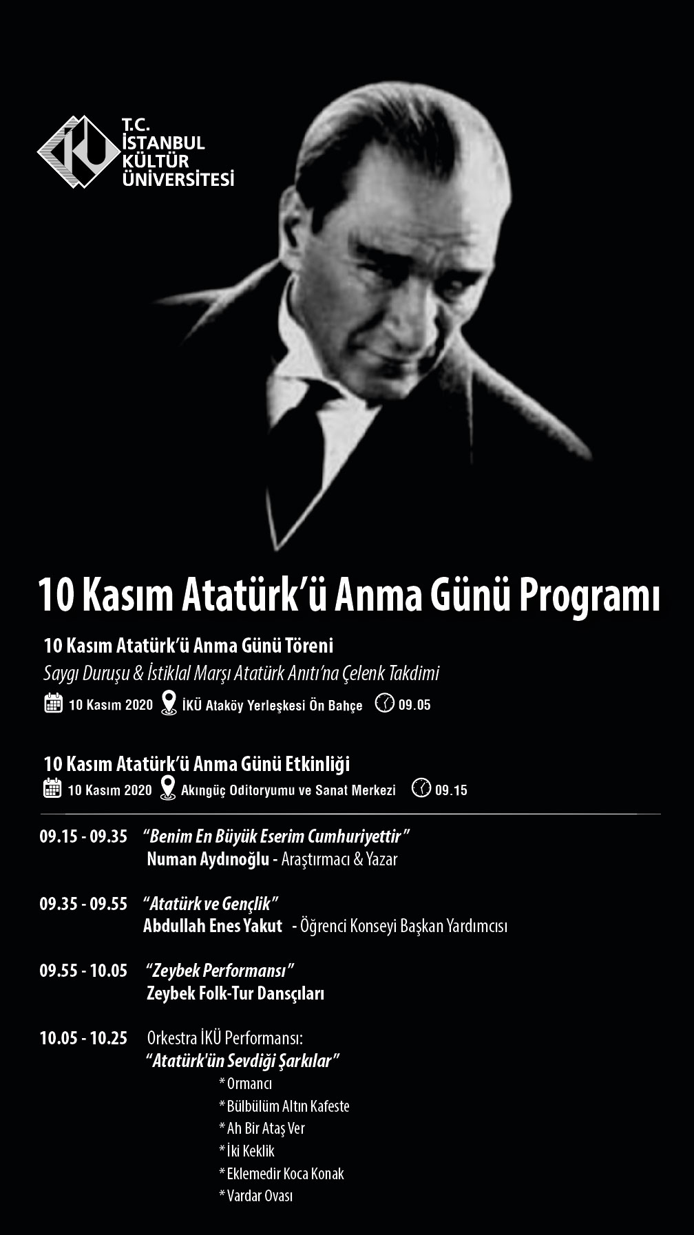 10 Kasım Anma Programı