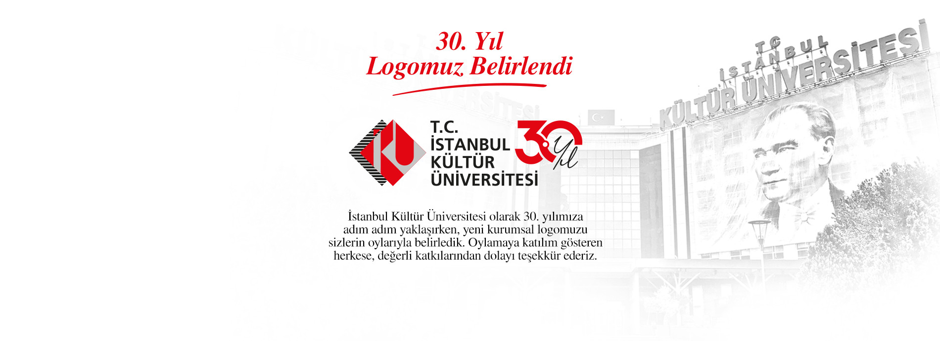 30’NCU YILA ADIM ADIM KURUMSAL LOGO SEÇİMİ